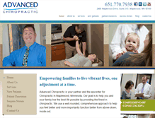 Tablet Screenshot of advancedchiromn.com